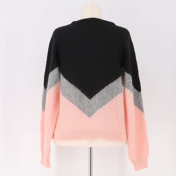 NWT AVANTLOOK Chevron Crewneck Pullover Sweater Size L - Picture 4 of 8